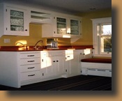 Kitchen Cabinets with Window Seat